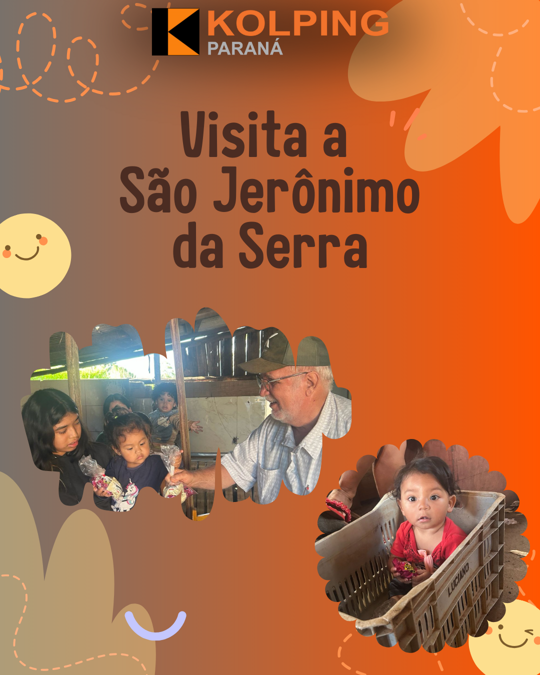 Feliz dia das crianças ilustração divertido post para instagram
